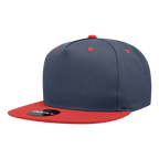 5 Panel High Profile Structured Cotton Blend Snapback