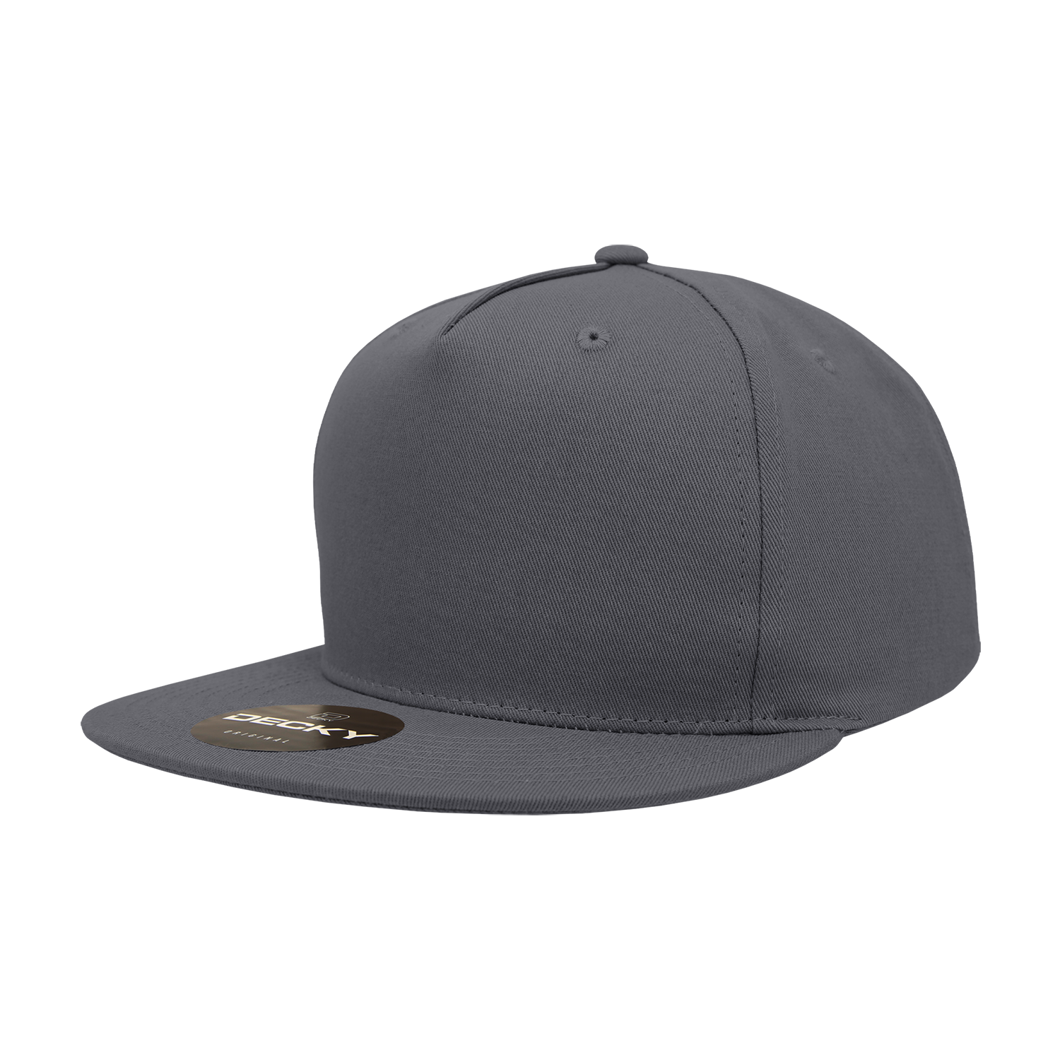 5 Panel High Profile Structured Cotton Blend Snapback