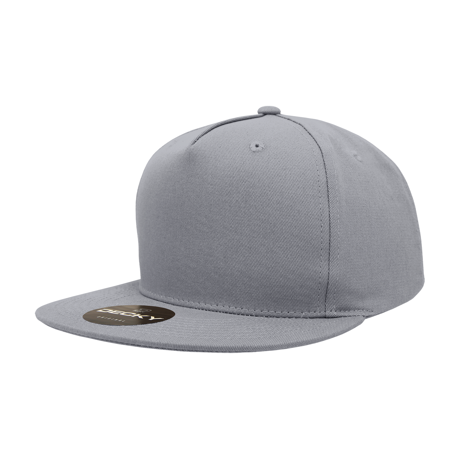 5 Panel High Profile Structured Cotton Blend Snapback