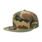 5 Panel High Profile Structured Cotton Blend Snapback