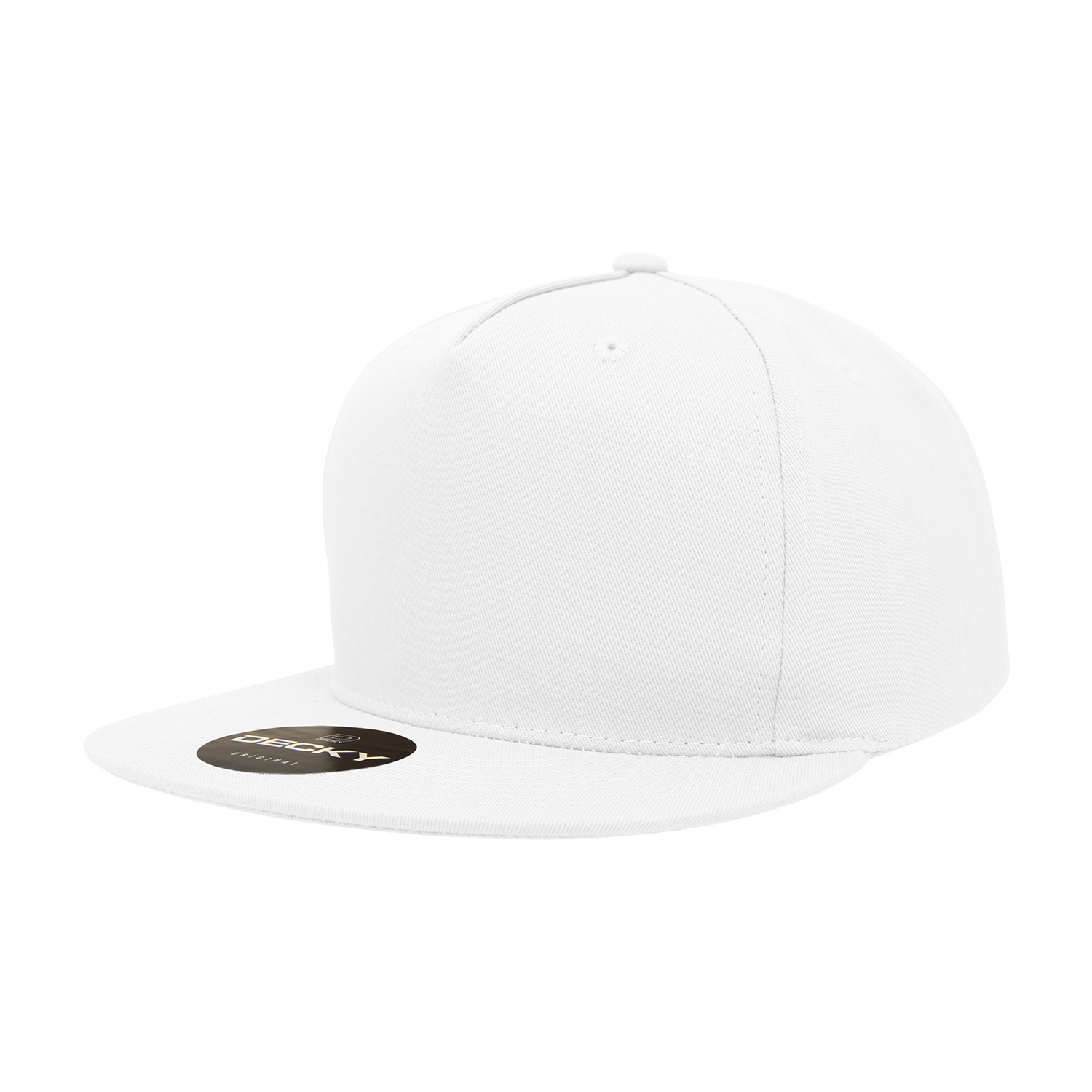 5 Panel High Profile Structured Cotton Blend Snapback