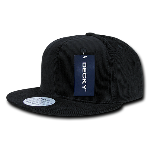 6 Panel High Profile Structured Corduroy Snapback