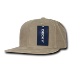 6 Panel High Profile Structured Corduroy Snapback