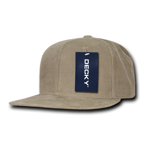 6 Panel High Profile Structured Corduroy Snapback