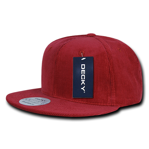 6 Panel High Profile Structured Corduroy Snapback