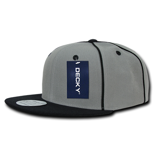 6 Panel High Profile Structured Piped Snapback