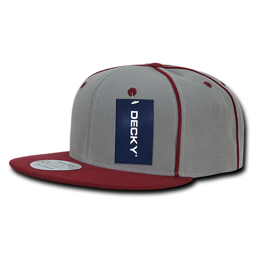 6 Panel High Profile Structured Piped Snapback