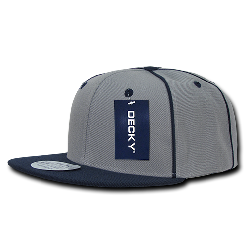 6 Panel High Profile Structured Piped Snapback