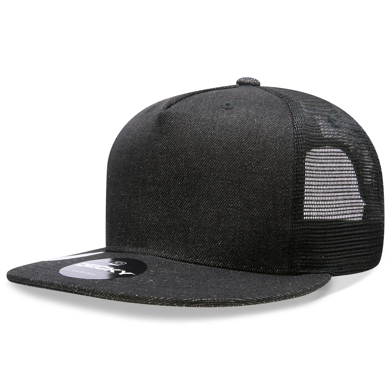 5 Panel High Profile Structured Denim Trucker