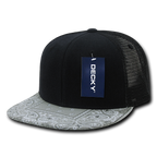 6 Panel High Profile Structured Bandanna Bill Trucker