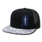 6 Panel High Profile Structured Bandanna Bill Trucker