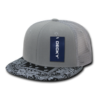 6 Panel High Profile Structured Bandanna Bill Trucker