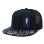 6 Panel High Profile Structured Bandanna Bill Trucker