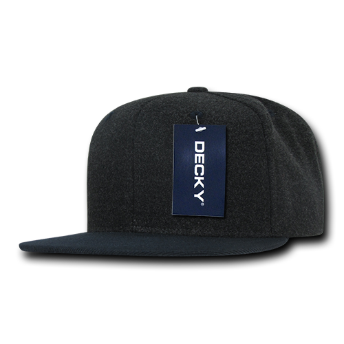 6 Panel High Profile Structured Melton Snapback