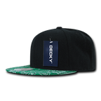 6 Panel High Profile Structured Bandanna Bill Snapback