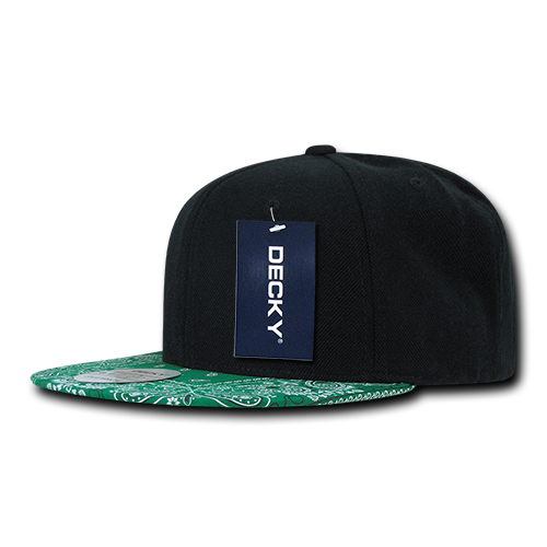 6 Panel High Profile Structured Bandanna Bill Snapback