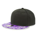 6 Panel High Profile Structured Bandanna Bill Snapback