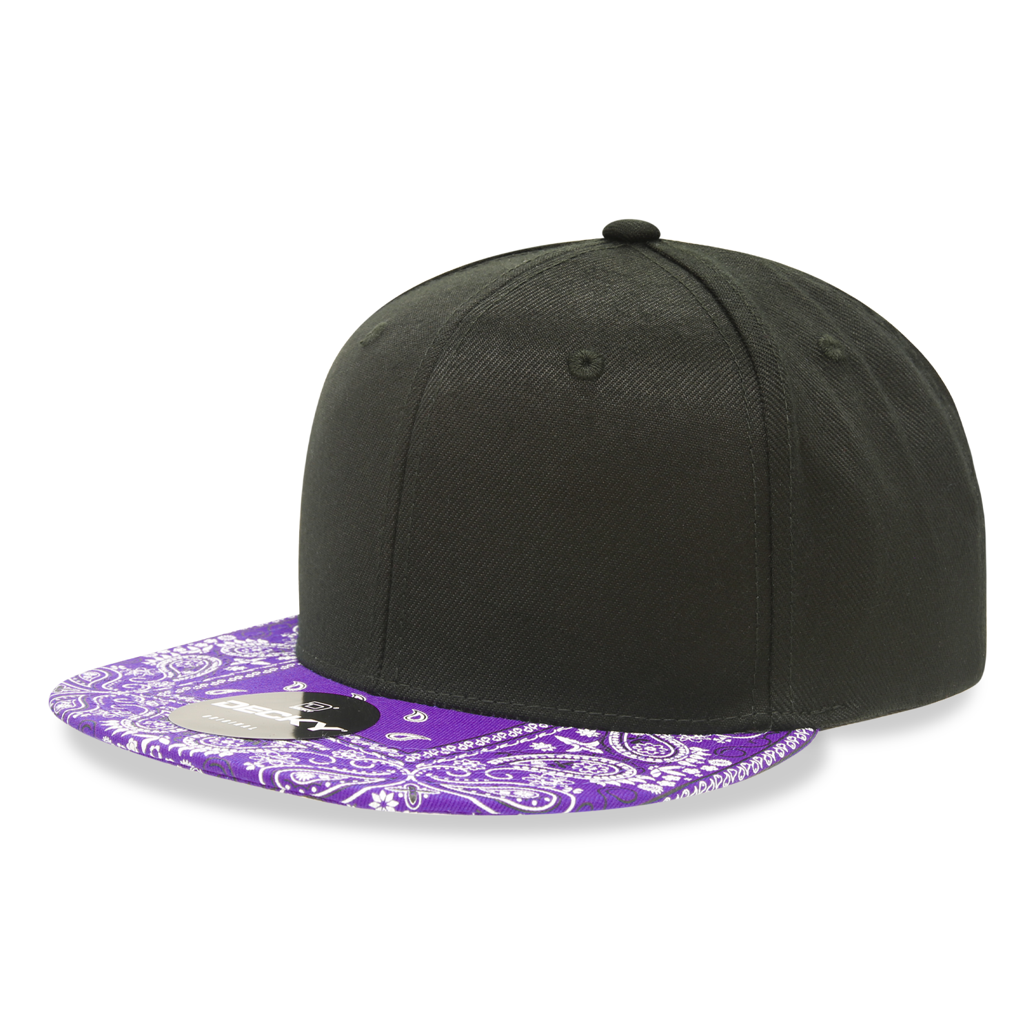 6 Panel High Profile Structured Bandanna Bill Snapback