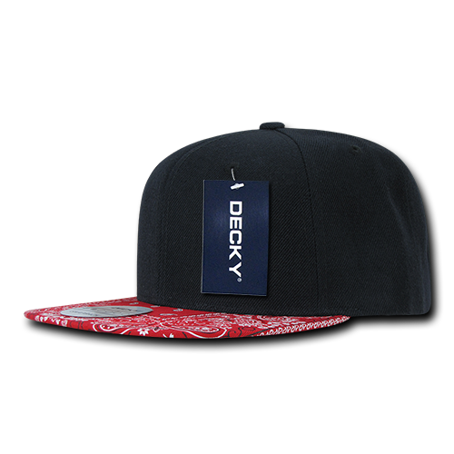 6 Panel High Profile Structured Bandanna Bill Snapback