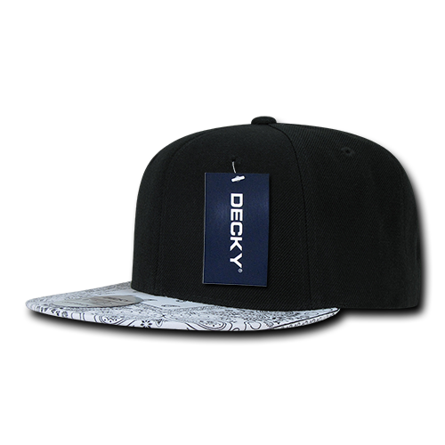 6 Panel High Profile Structured Bandanna Bill Snapback