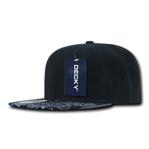 6 Panel High Profile Structured Bandanna Bill Snapback