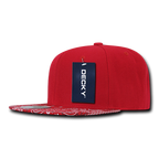 6 Panel High Profile Structured Bandanna Bill Snapback