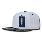 6 Panel High Profile Structured Bandanna Bill Snapback