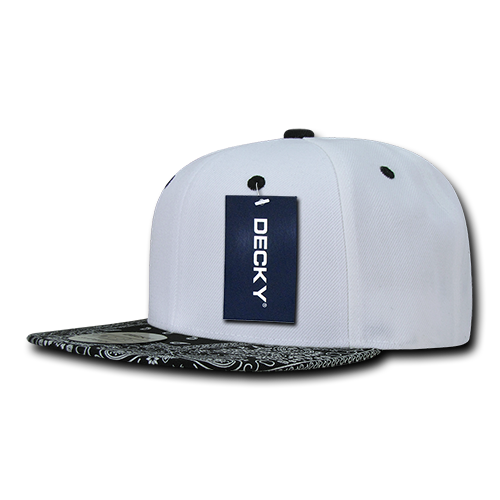 6 Panel High Profile Structured Bandanna Bill Snapback