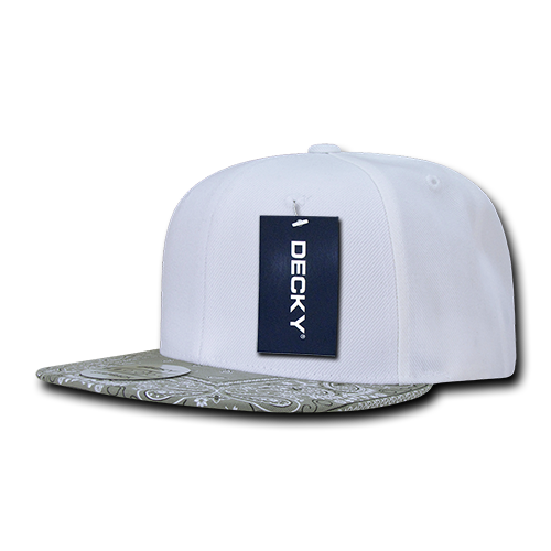 6 Panel High Profile Structured Bandanna Bill Snapback