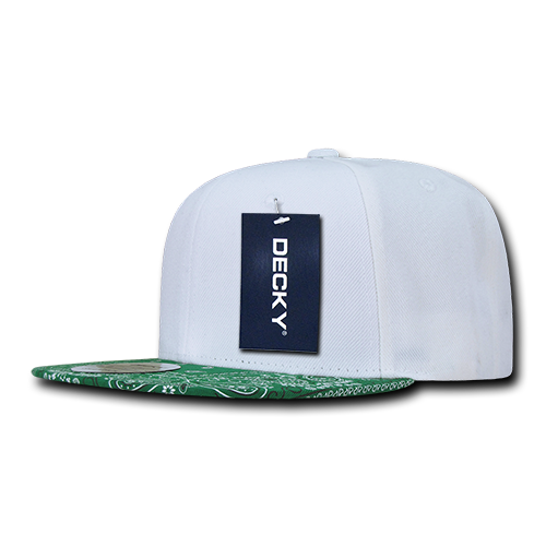 6 Panel High Profile Structured Bandanna Bill Snapback