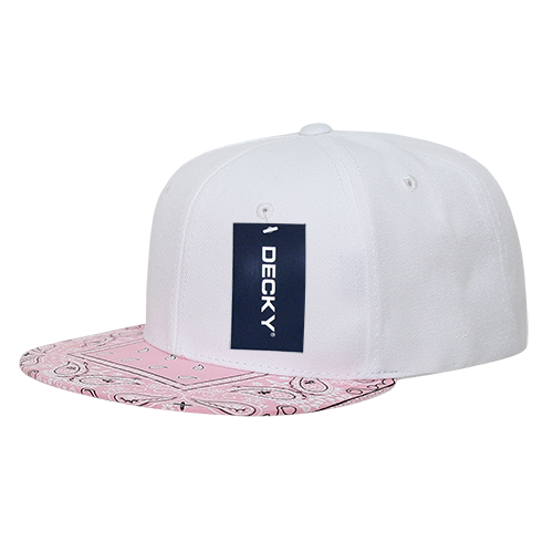 6 Panel High Profile Structured Bandanna Bill Snapback