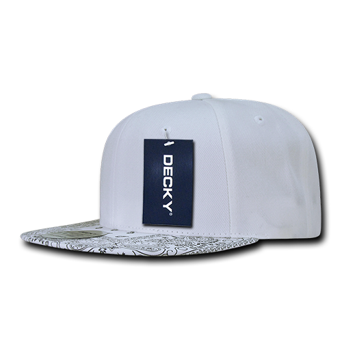 6 Panel High Profile Structured Bandanna Bill Snapback