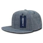 6 Panel High Profile Structured Denim Snapback