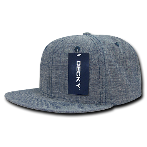 6 Panel High Profile Structured Denim Snapback