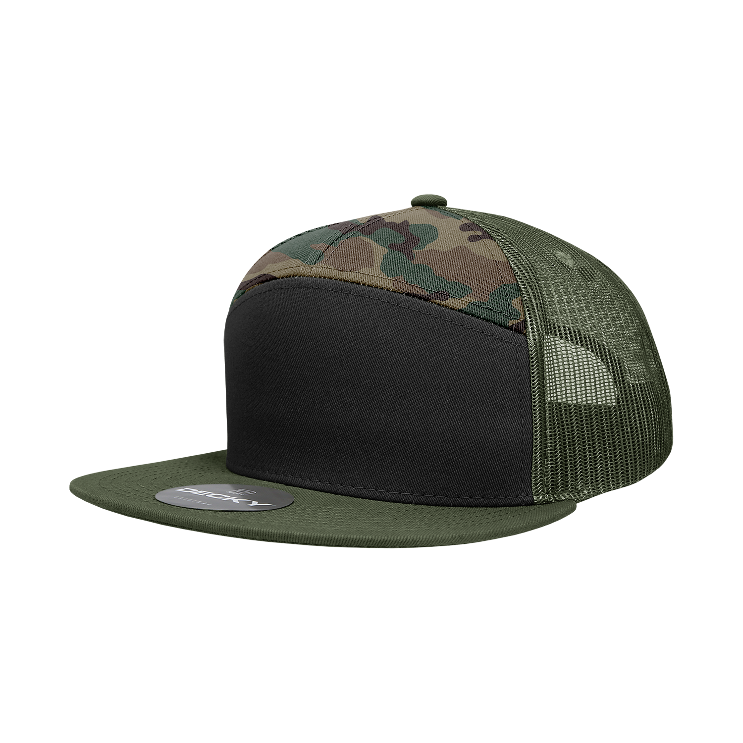 7 Panel High Profile Structured Cotton Blend Trucker