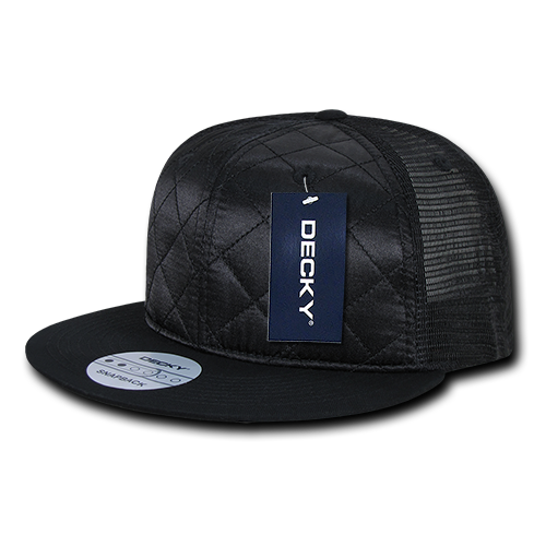 6 Panel High Profile Structured Quilted Trucker