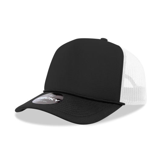 5 Panel Mid Profile Structured Two Tone Foam Trucker
