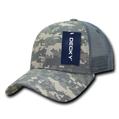 6 Panel Low Profile Structured Camo Trucker