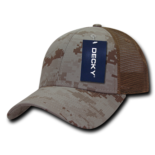 6 Panel Low Profile Structured Camo Trucker