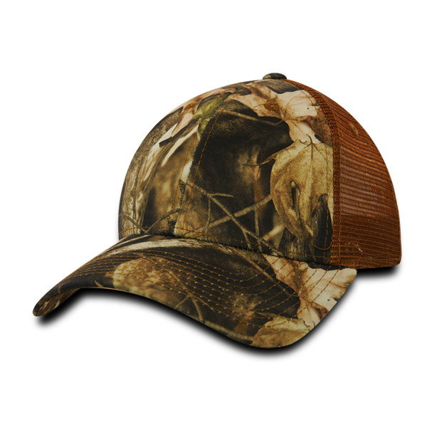 6 Panel Low Profile Structured Camo Trucker