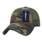 6 Panel Low Profile Structured Camo Trucker