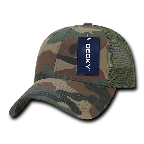 6 Panel Low Profile Structured Camo Trucker