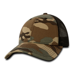 6 Panel Low Profile Structured Camo Trucker
