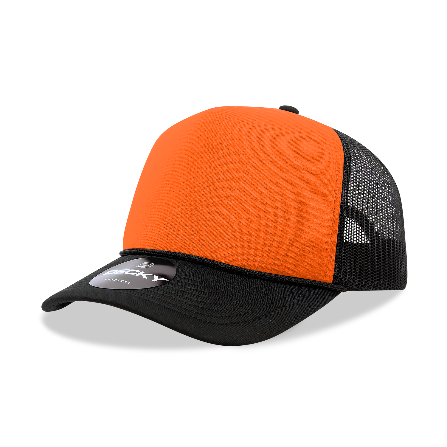 5 Panel Mid Profile Structured Two Tone Foam Trucker