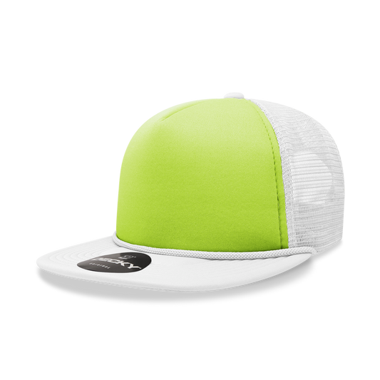 5 Panel High Profile Structured Two Tone Foam Trucker