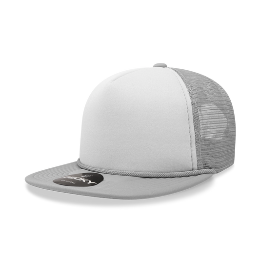 5 Panel High Profile Structured Two Tone Foam Trucker