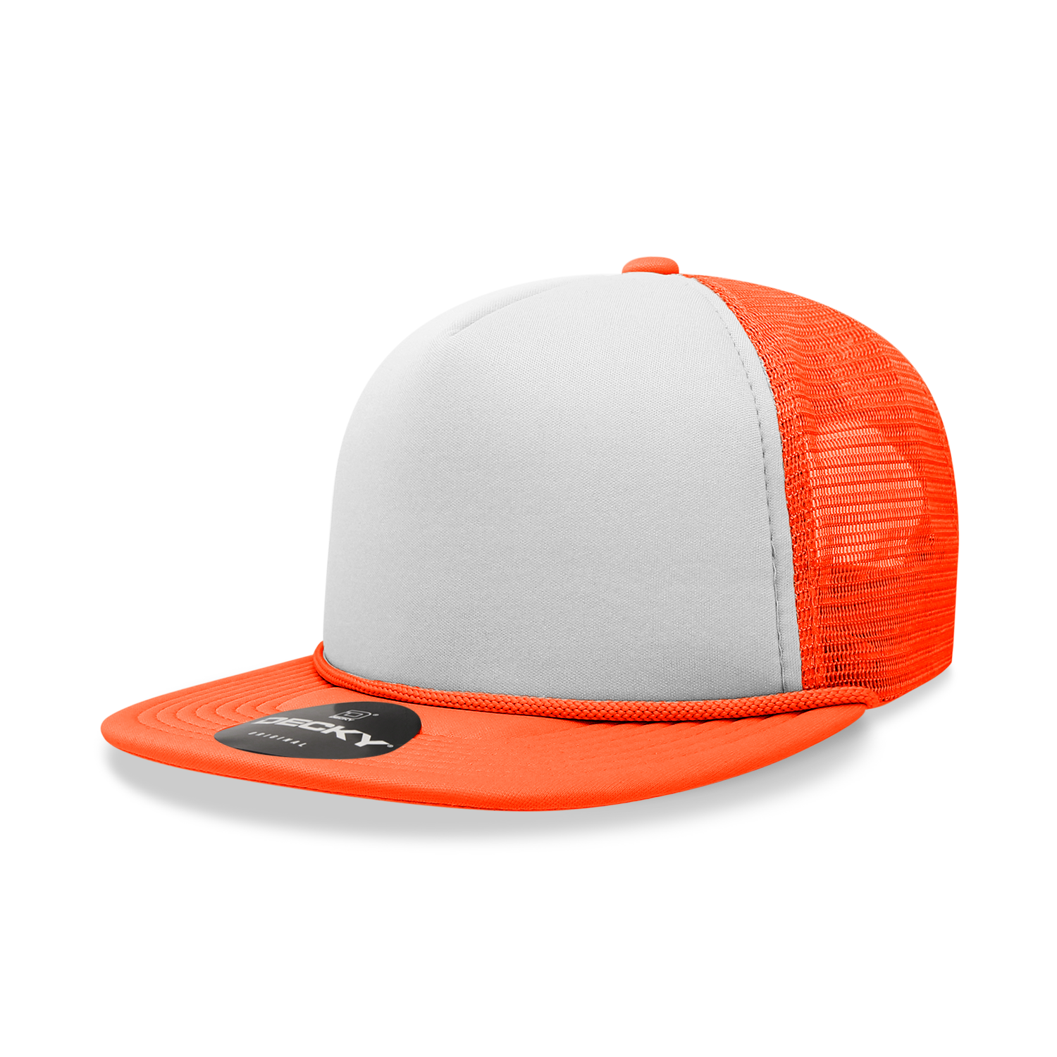 5 Panel High Profile Structured Two Tone Foam Trucker