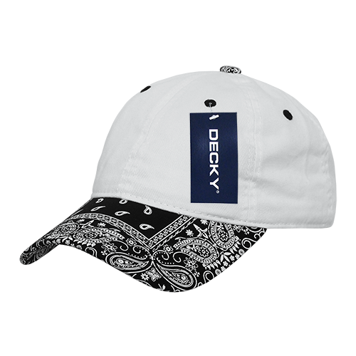 6 Panel Low Profile Relaxed Bandanna Bill Dad Hat