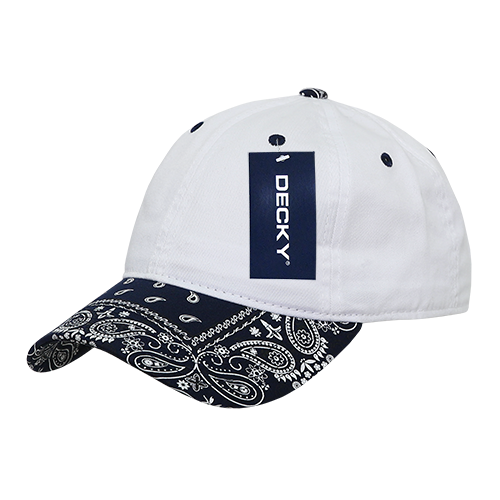 6 Panel Low Profile Relaxed Bandanna Bill Dad Hat