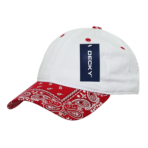6 Panel Low Profile Relaxed Bandanna Bill Dad Hat